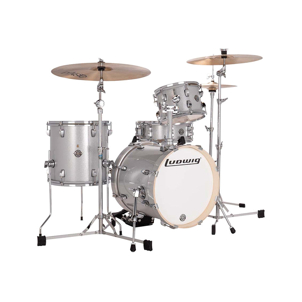 Ludwig LC2797 Breakbeats By Questlove 4-Piece Drum Kit w/ Bag, Silver Sparkle
