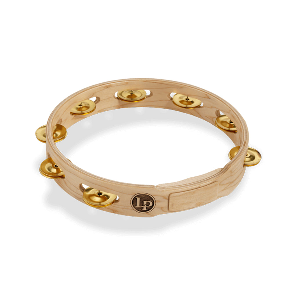 Latin Percussion LP381-B 10inch Accent Single Row Wood Tambourine w/ Brass Jingle