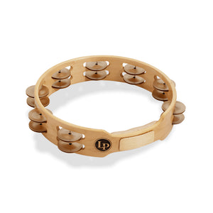 Latin Percussion LP382-A 10inch Accent Double Row Wood Tambourine w/ Aluminium Jingle