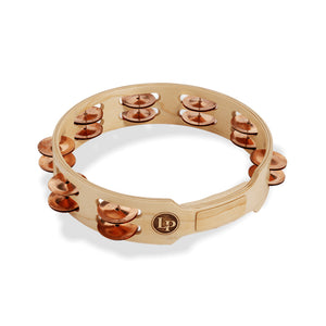 Latin Percussion LP382-C 10IN Wood Tamb, DBL Row Copper Jing