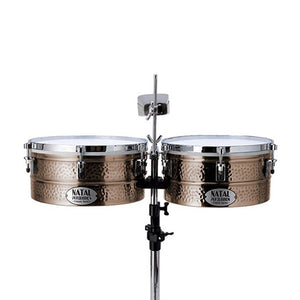 Natal NT1213TBRO Bronze Timbales 12inch and 13inch w/Stand