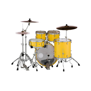 Pearl DMP925SPC-228 Decade Maple 5-Pcs Shell Pack (2218B/1007T/1208T/1616F/1455S), Solid Yellow