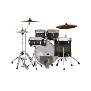 Pearl DMP925SPC-262 Decade Maple 5-Piece Shell Pack (2218B/1007T/1208T/1616F/1455S), Satin Black Burst