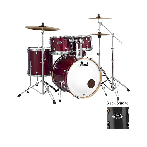 Pearl EXL725P/C-248 Export EXL 5-Piece Shell Pack (2218B/1208T/1309T/1616F/1455S), Black Smoke