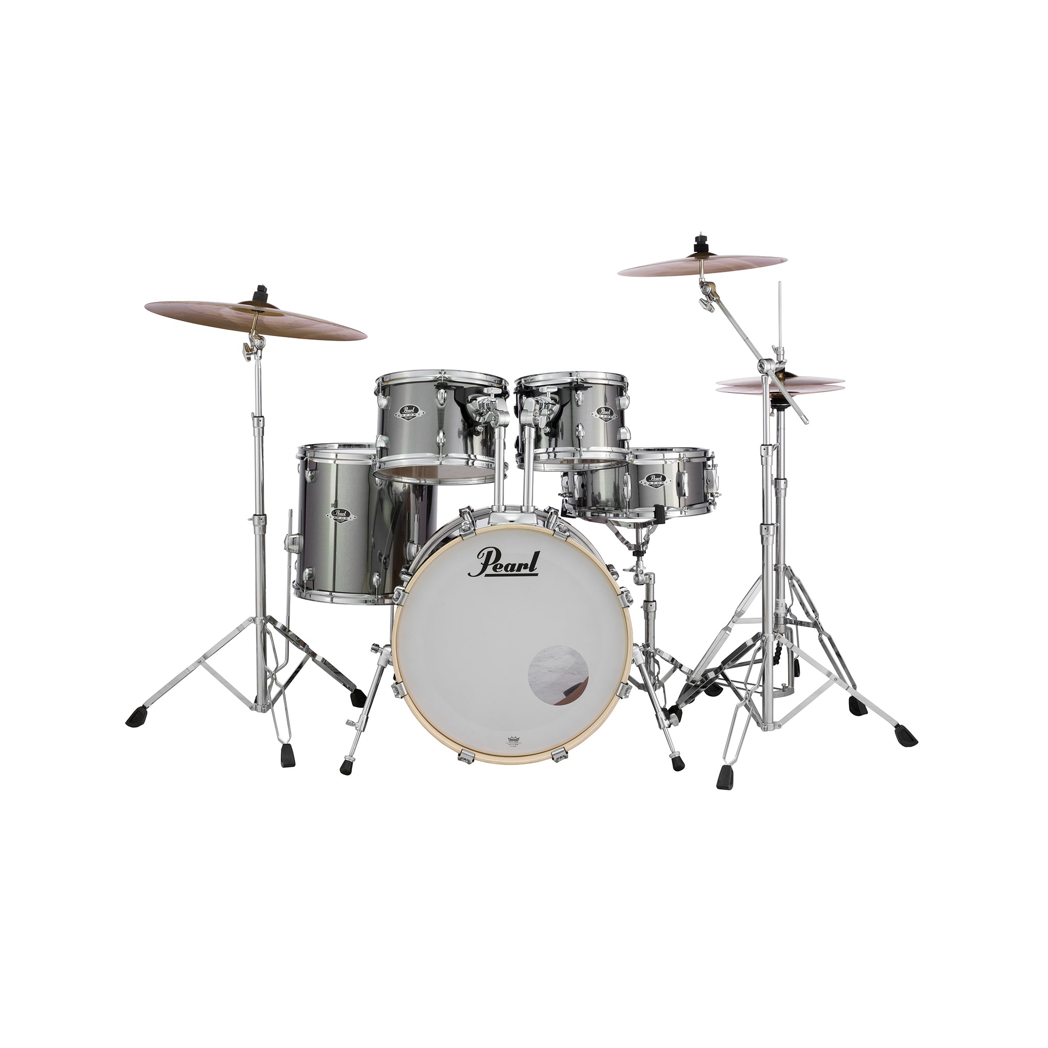 Pearl EXX705NP/C-21 Export EXX 5-Piece Shell Pack (2016B/1007T/1208T/1414F/1455S), Smokey Chrome