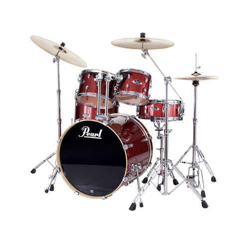 Pearl EXX705NP/C #704 EXX 5-Pc Shell Pack (2016B/1007T/1208T/1414F/1455S), Black Cherry Glitter