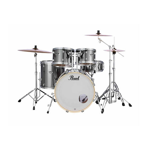 Pearl EXX725SP/C-21 Export EXX 5-Piece Shell Pack (2218B/1007T/1208T/1616F/1455S), Smokey Chrome