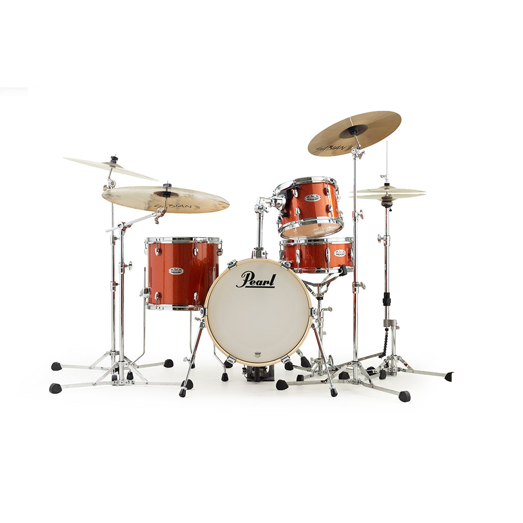 Pearl MDT764PC-738 Midtown 4-Piece Shell Pack (1614B/1007T/1312T/1355S), Orange Crush