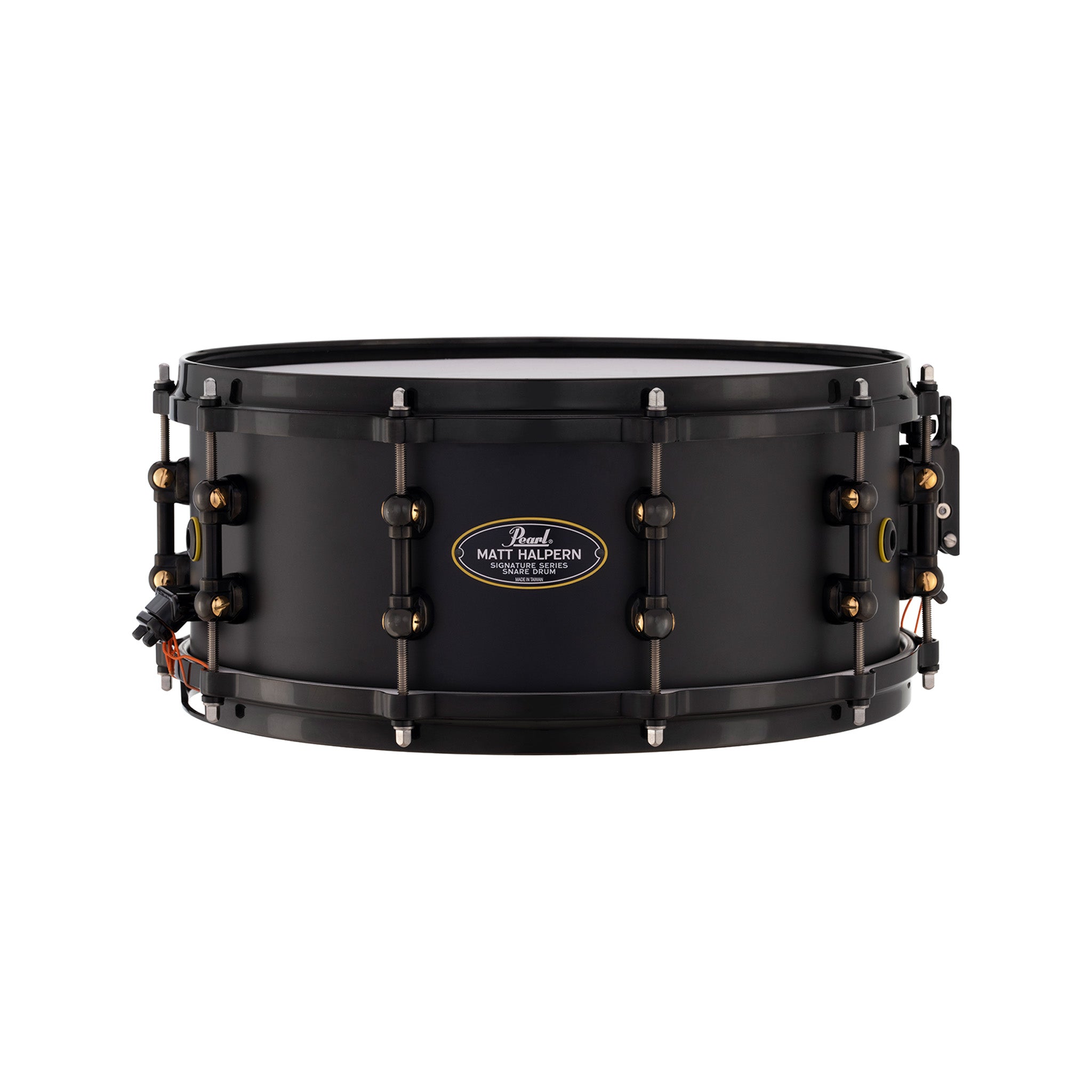 Pearl MH1460/B 14x6inch Matt Halpern Sign.Snare Drum, Brass Shell w/ Black Powder Coated