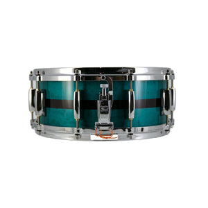 Pearl MMG1455S/C-850 14x5.5inch Masters Maple Gum Snare, Aqua Turquoise Stripe