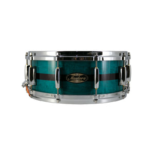 Pearl MMG1455S/C-850 14x5.5inch Masters Maple Gum Snare, Aqua Turquoise Stripe