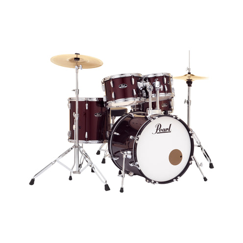 Pearl RS505BC/C #91 Roadshow 5pcs Drum Kit w/Hardware & Cymbal(14HH/16CR/20R), Red Wine