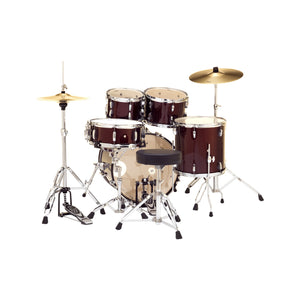 Pearl RS505BC/C #91 Roadshow 5pcs Drum Kit w/Hardware & Cymbal(14HH/16CR/20R), Red Wine