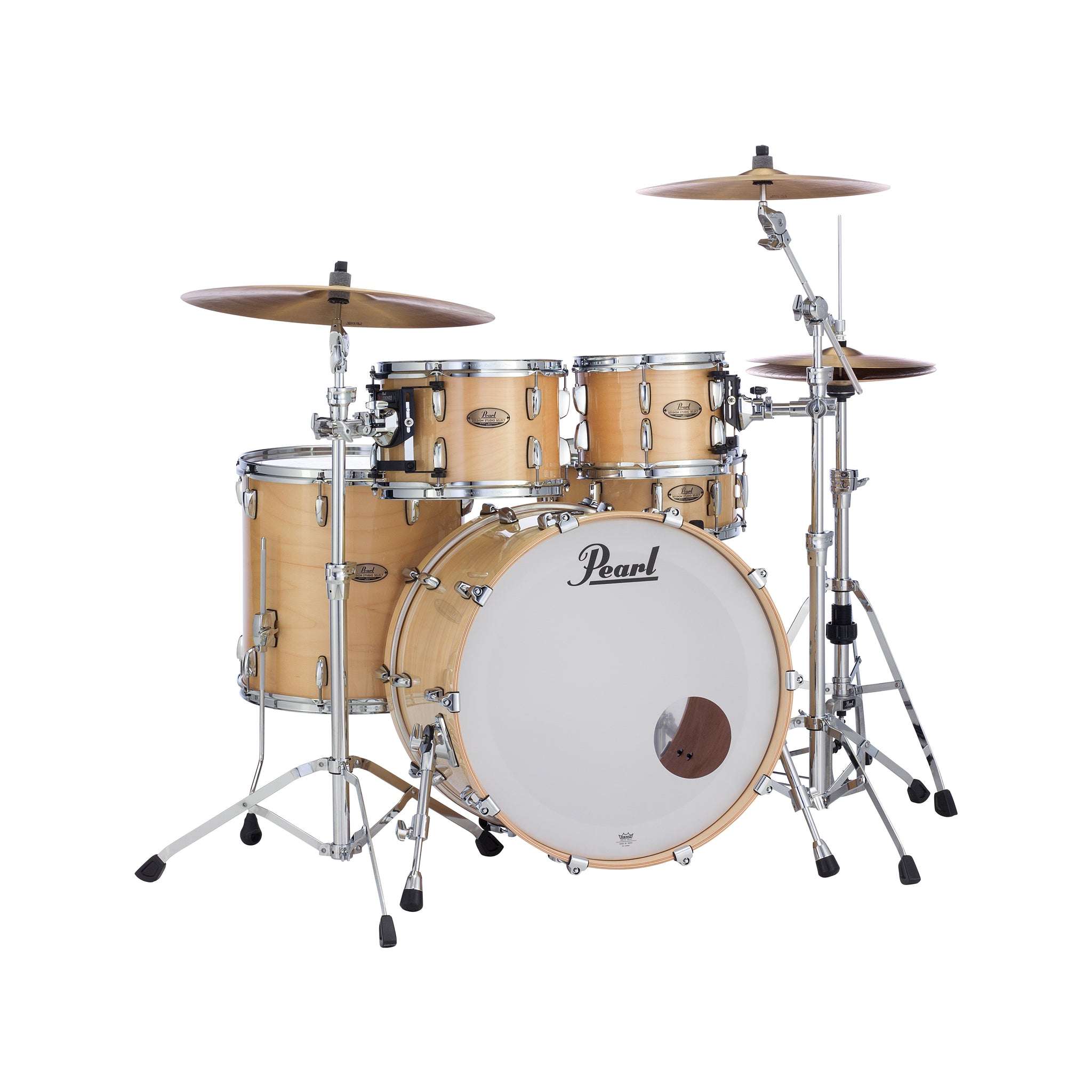 Pearl STS924XSP/C-112 SST 4-Piece Shell Pack w/o Snare (2216BX/1007T/1208T/1616F), Natural Birch