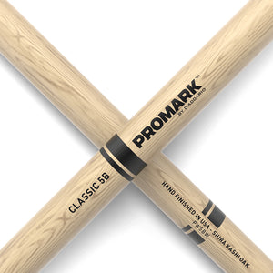 Promark PW5BW Shira Kashi Oak 5B Drumsticks, Wood Tip