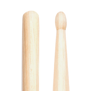 Promark TX747BW Hickory 747B Super Rock Drumsticks, Wood Tip