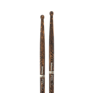 Promark TXDCTFW-FG Tim Fairbanks FireGrain Marching Snare Drumstick, Wood Tip
