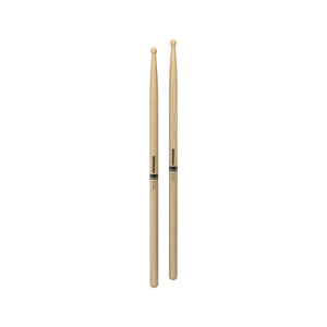 Promark TXPR5BW Pro-Round Hickory 5B Drumsticks, Wood Tip