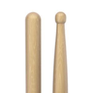 Promark TXPR5BW Pro-Round Hickory 5B Drumsticks, Wood Tip
