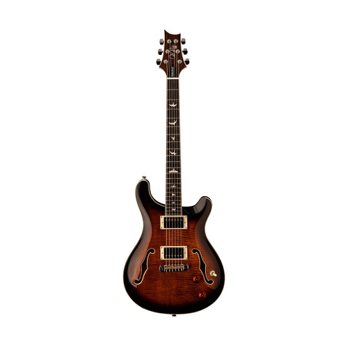 PRS SE Hollowbody II Electric Guitar w/Case, Black Gold Sunburst