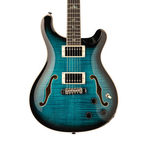 PRS SE Hollowbody II Piezo Electric Guitar w/Case, Peacock Blue Smokeburst