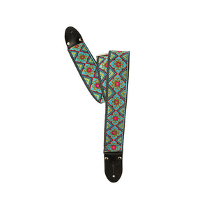 PRS 2 Inch Deluxe Retro Guitar Strap, Teal/Gold