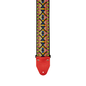 PRS 2.75 Inch Wide Retro Jacquard Guitar Strap, Salmon