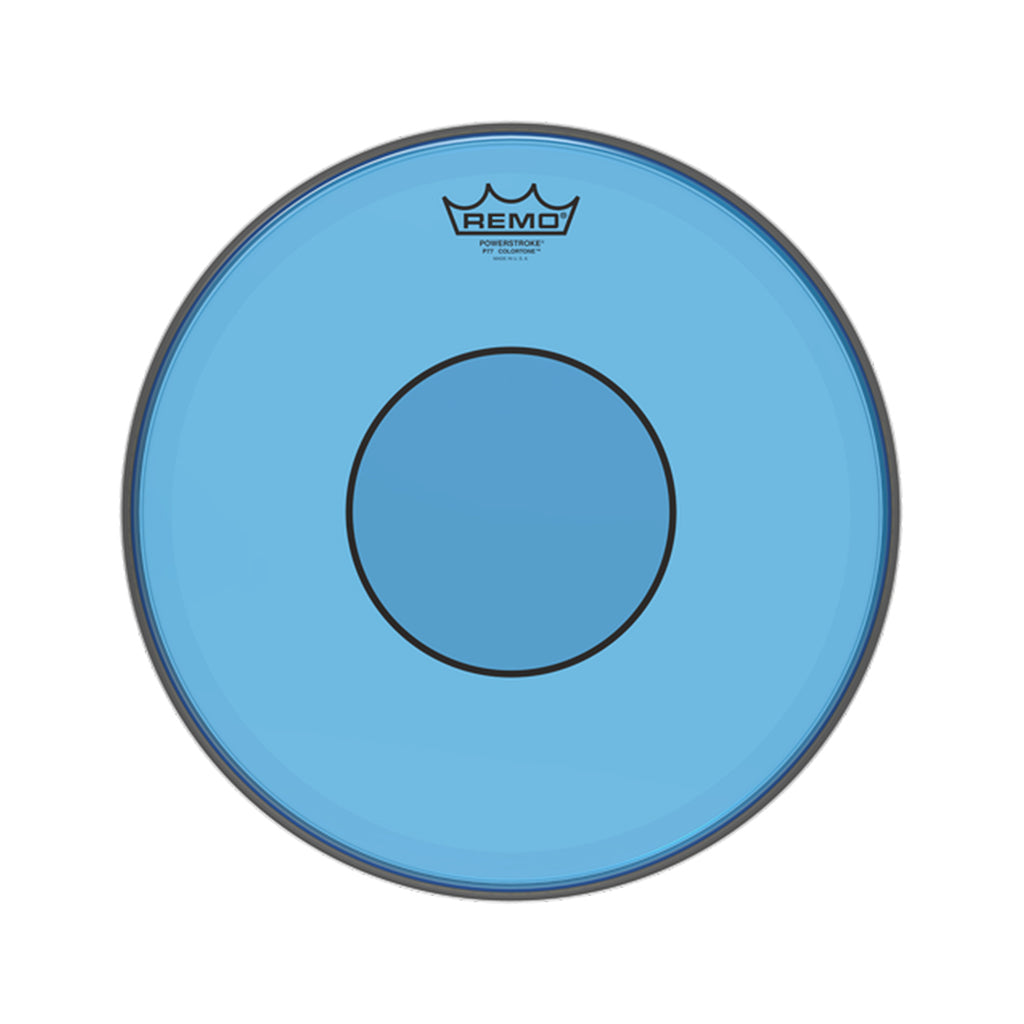 Remo P7-0313-CT-BU 13inch Powerstoke 77 Colortone Snare Batter Drum Head, Blue