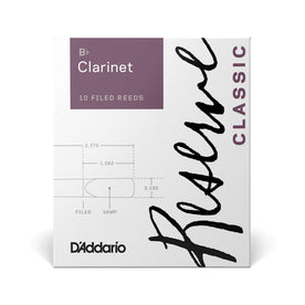 Rico Reserve Classic Bb Clarinet Reeds, Strength 2.5, Box of 10
