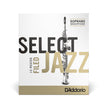 Rico Select Jazz Unfiled Soprano Saxophone Reed, 2 Hard, Box Of 10