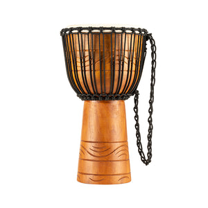 MEINL Percussion ADJ2-M+BAG 10inch Original Arifican Style Rope Tuned Wood Djembe w/Bag, Water Rhyth