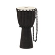 MEINL Percussion HDJ3-M 10inch Rope Tuned Headliner Series Wood Djembe, Black River Series