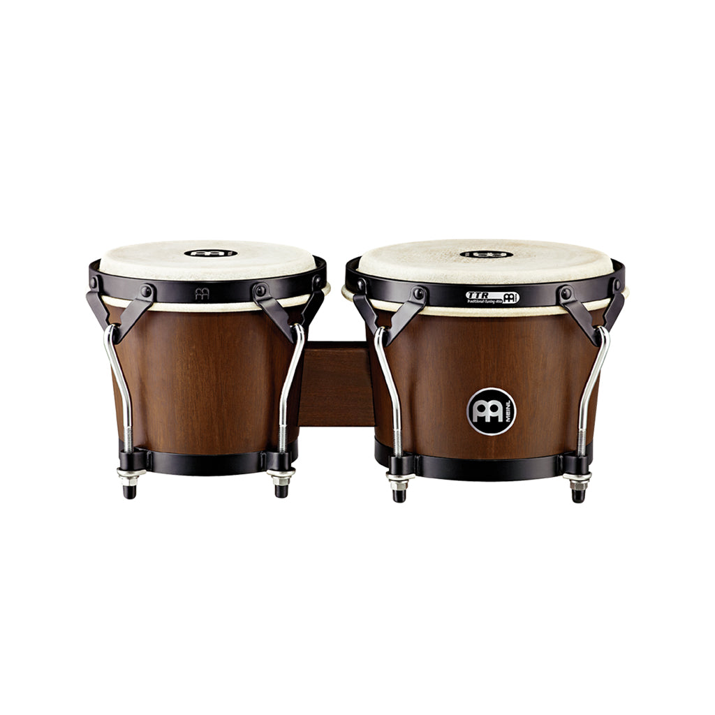 MEINL Percussion HTB100WB-M 6-3/4+8inch Headliner Series Wood Bongo, Walnut Brown