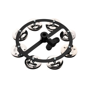 MEINL Percussion HTHH1-BK Headliner Series Hihat Tambourines, 1 Row, Steel