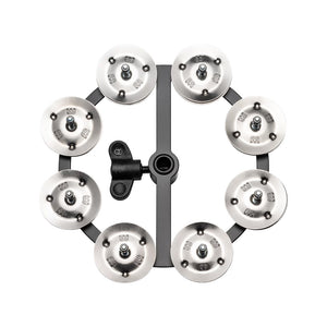 MEINL Percussion HTHH1-BK Headliner Series Hihat Tambourines, 1 Row, Steel