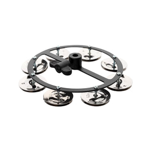 MEINL Percussion HTHH1-BK Headliner Series Hihat Tambourines, 1 Row, Steel