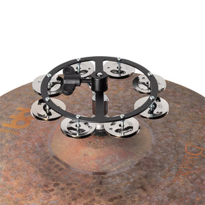 MEINL Percussion HTHH1-BK Headliner Series Hihat Tambourines, 1 Row, Steel