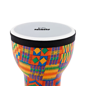 NINO Percussion NINO-EMDJ-KQ 6inch Elements Mini Djembe, Plastic Head, Kenyan Quilt