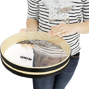 NINO Percussion NINO35 12inch Sea Drum, Siam Oak, 2 Clear Synthetic Heads