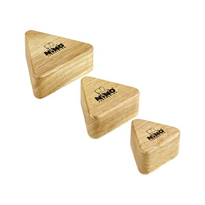 NINO Percussion NINO508 Wood Shaker Set, Triangle, Natural