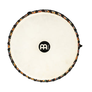 MEINL Percussion PADJ2-XL-G 14inch Rope Tuned Travel Series Djembe, Goat Head, Kenyan Quilt