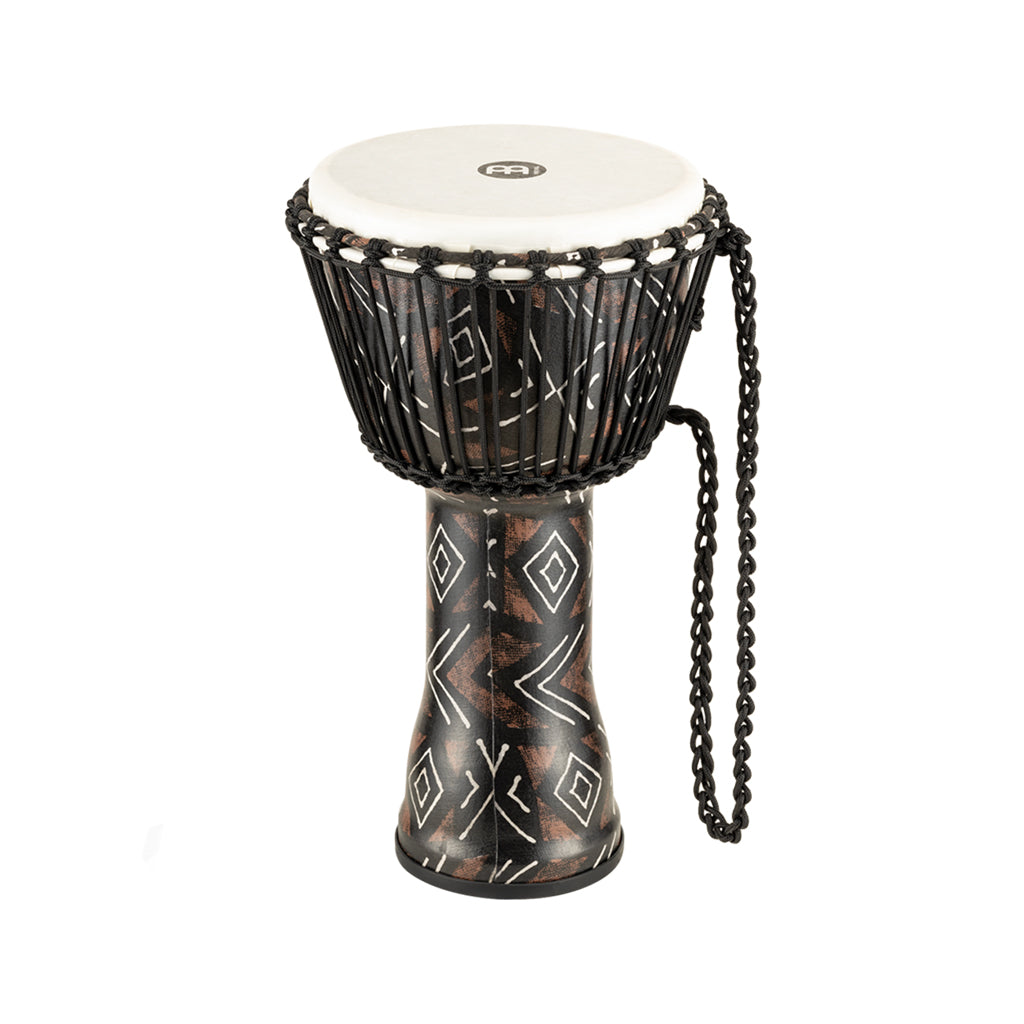 MEINL Percussion PADJ6-M-F 10inch Rope Tuned Travel Series Djembe, Synthetic Head, Kanga Sarong