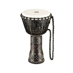 MEINL Percussion PADJ6-M-F 10inch Rope Tuned Travel Series Djembe, Synthetic Head, Kanga Sarong