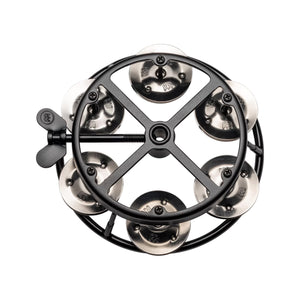 MEINL Percussion THH1BK Professional Series HiHat Tambourine, 1 Row, Steel
