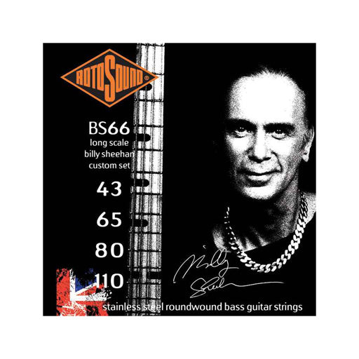 Rotosound BS66 Billy Sheehan Swing Bass Stainless Guitar Strings Custom Set, 43-110