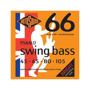Rotosound RS66LD Swing Bass 4-String Stainless Guitar Strings Set, 45-105