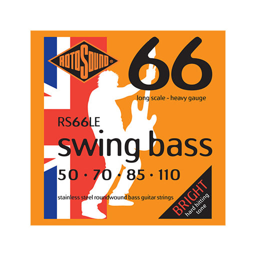 Rotosound RS66LE Swing Bass 4-String Stainless Guitar Strings Set, 50-110
