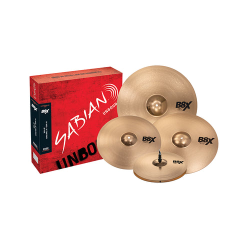 Sabian 45003XG B8X Performance Set Plus w/14in Hats, 16in Crash, 20in Ride, Free 18in Crash