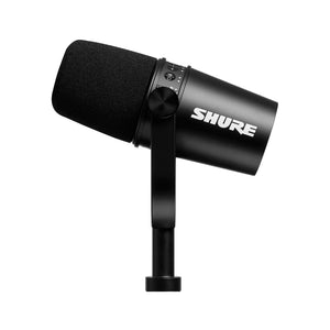 Shure MV7 USB and XLR Cardioid Dynamic Vocal Microphone, Black