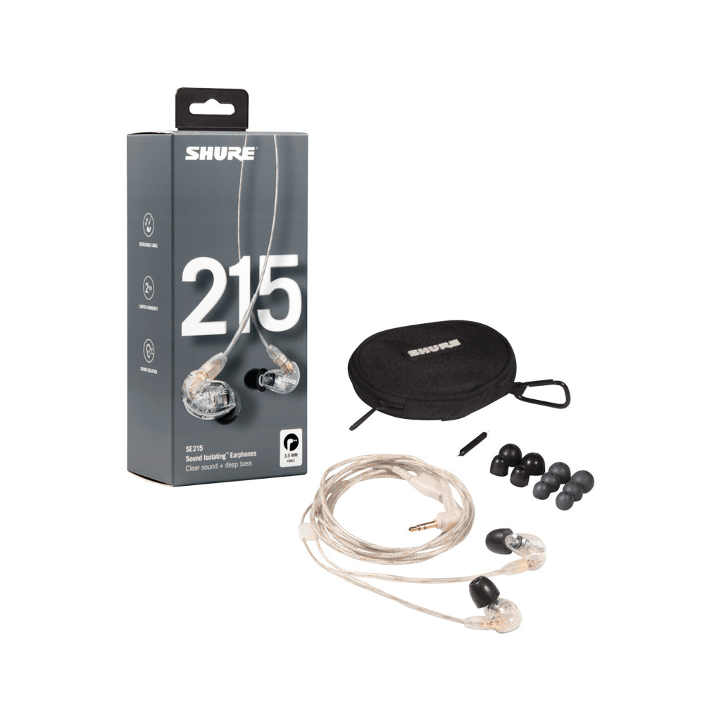 Shure SE215 Sound Isolating Earphones, Clear – Swee Lee Singapore